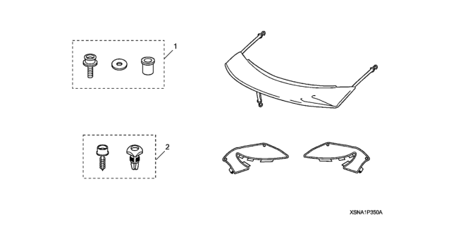 2010 Honda Civic 2 Door EX-L (NAVIGATION) KA 5MT Nose Mask (Half) Diagram