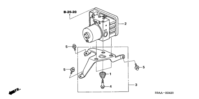 2006 Honda CR-V VSA Modulator Diagram