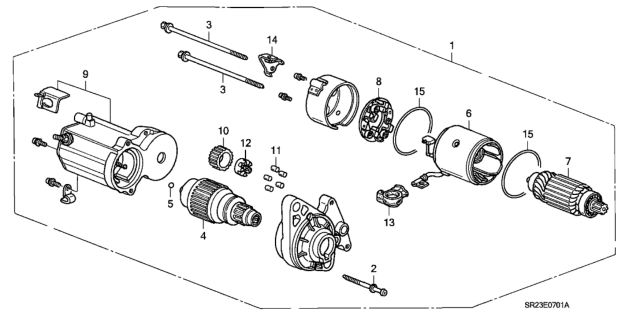 1997 Honda Del Sol Clutch, Overrunning Diagram for 31204-P54-003