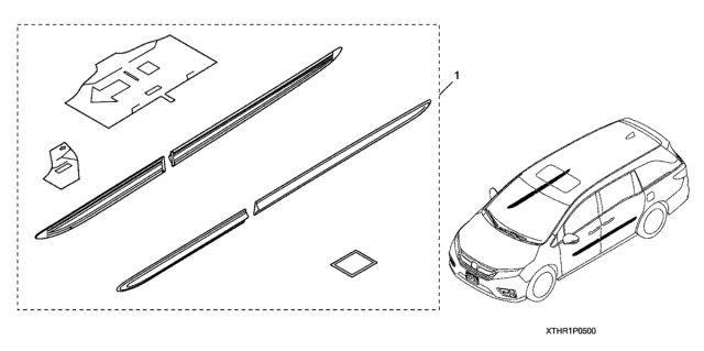 2022 Honda Odyssey Body Side Molding Diagram