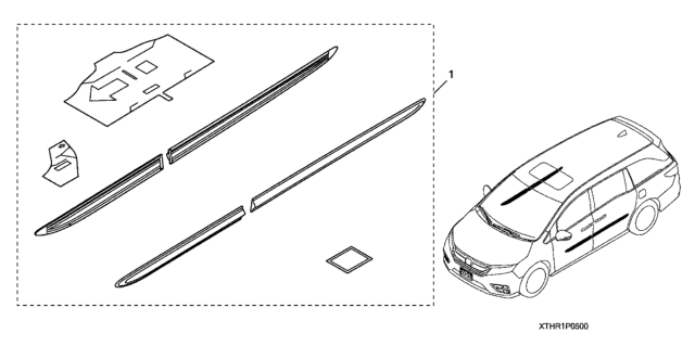 2020 Honda Odyssey Body Side Molding Diagram