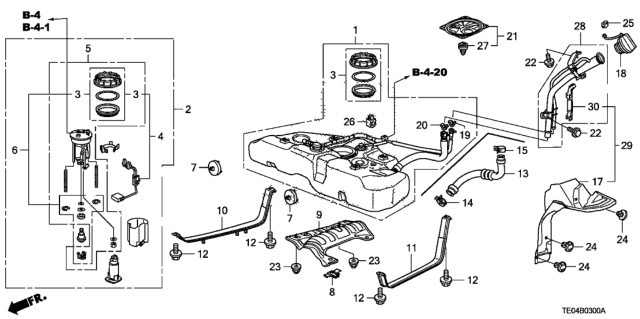 2010 Honda Accord Fuel Tank Diagram