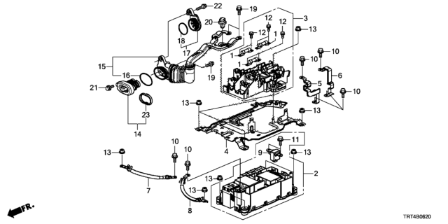 2017 Honda Clarity Fuel Cell Bolt Flange LH St Diagram for 90013-5WM-A00