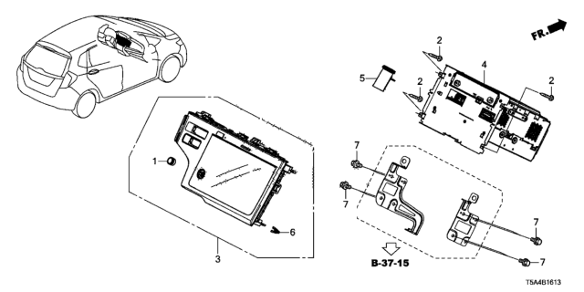 2018 Honda Fit Audio Unit Assy. (RMD)(Warranty Only) (Fujitsu) Diagram for 39100-T5R-A21RM