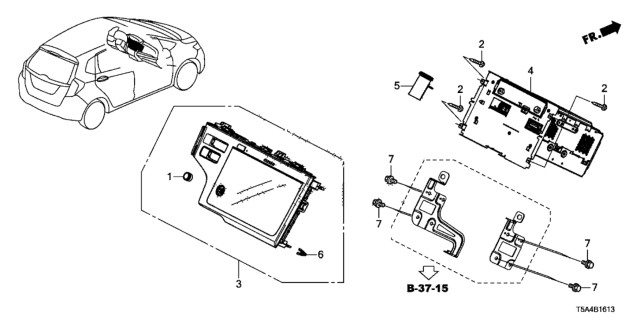 2018 Honda Fit Audio Unit Assy. (Fujitsu) Diagram for 39171-T5R-L21