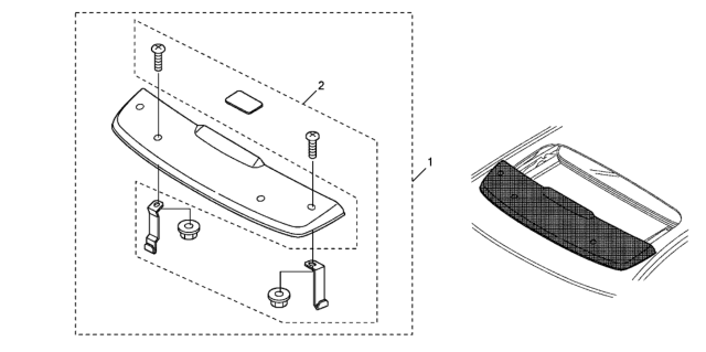 2015 Honda Crosstour Moonroof Visor Diagram