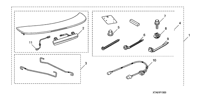 2011 Honda Accord Hardware Kit Diagram for 08F13-TA0-100R2