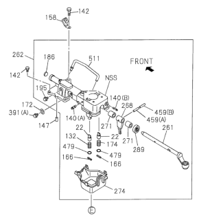 2002 Honda Passport MT Shift Arm Diagram