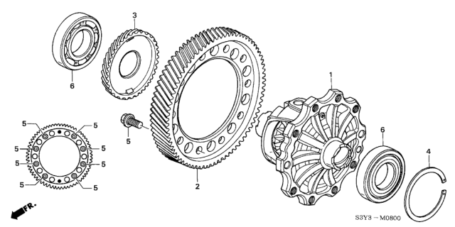 2002 Honda Insight Differential Gear Diagram