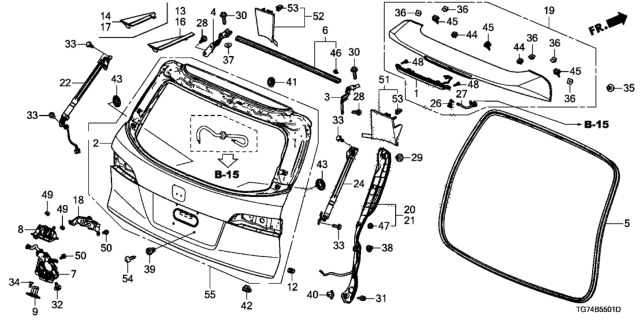 2019 Honda Pilot Tailgate (Power) Diagram