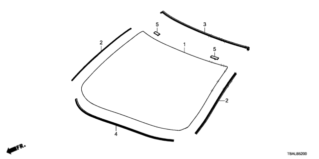 2020 Honda Civic Front Windshield Diagram