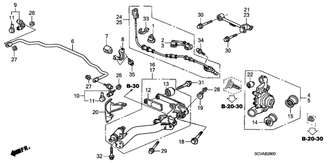 2010 Honda Element Rear Lower Arm Diagram