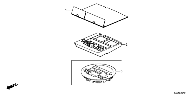 2021 Honda HR-V Box, Trunk Floor Diagram for 84550-T7X-A00