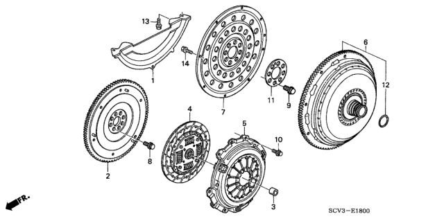 2006 Honda Element Clutch - Torque Converter Diagram