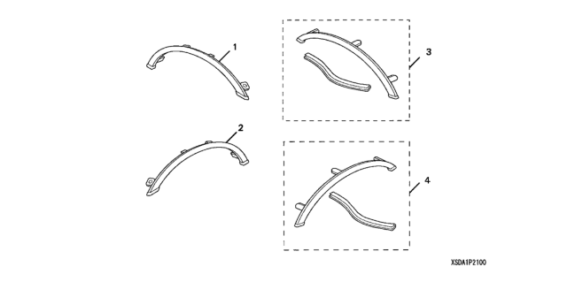 2003 Honda Accord Fenderwell Trim Diagram