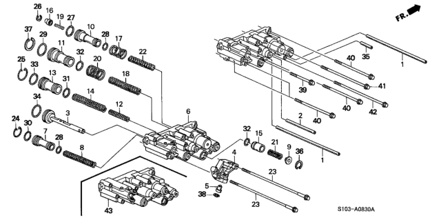 1997 Honda CR-V Spring, Low Accumulator Diagram for 27562-P4R-000