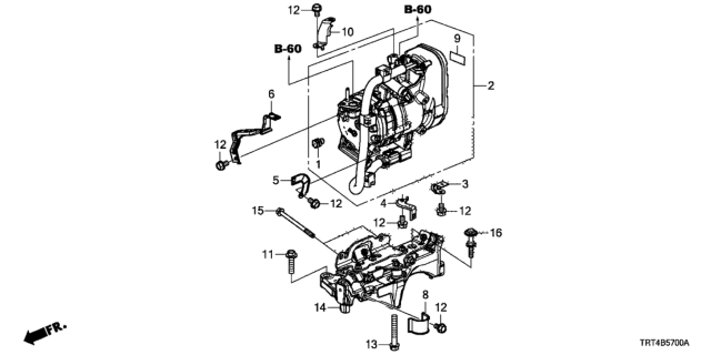 2021 Honda Clarity Fuel Cell Stay H, A/C Cable Diagram for 38874-5WM-000