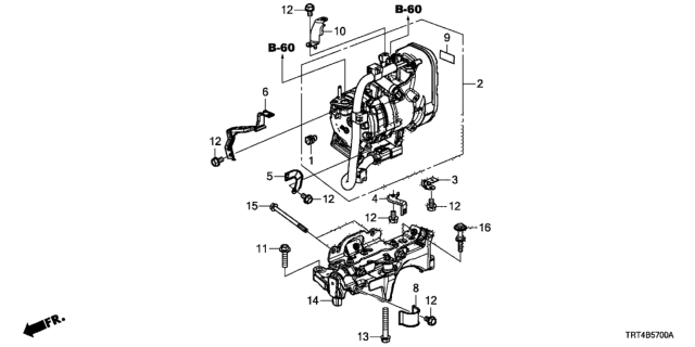 2019 Honda Clarity Fuel Cell A/C Compressor Diagram