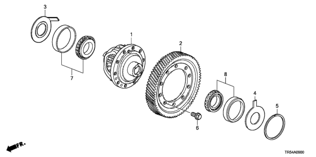 2013 Honda Civic AT Differential Diagram