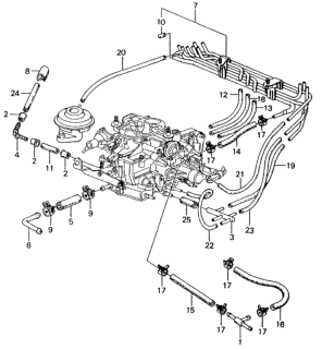 1981 Honda Civic HMT Fuel Tubing Diagram