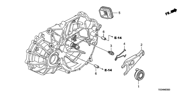 2008 Honda Accord 2 Door EX-L KA 5MT MT Clutch Release (L4) Diagram