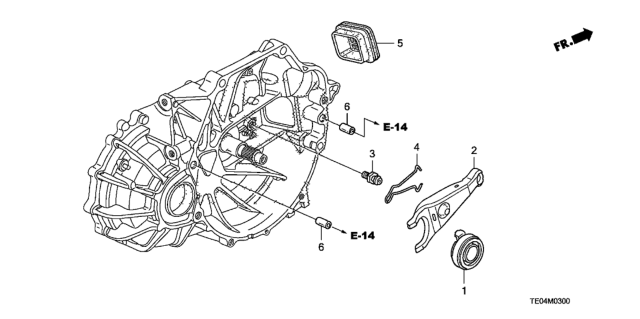 2010 Honda Accord MT Clutch Release (L4) Diagram