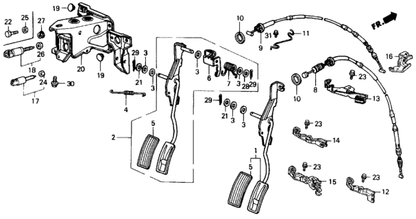 1990 Honda Civic Accelerator Pedal Diagram