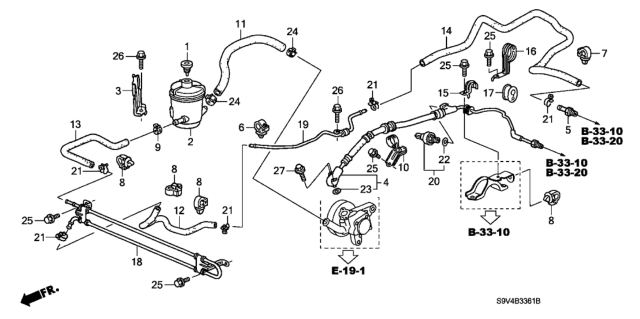 2006 Honda Pilot Hose, Power Steering Feed Diagram for 53713-STW-A01