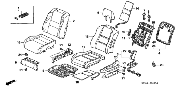 2006 Honda Pilot Front Seat (Driver Side) (Power) Diagram