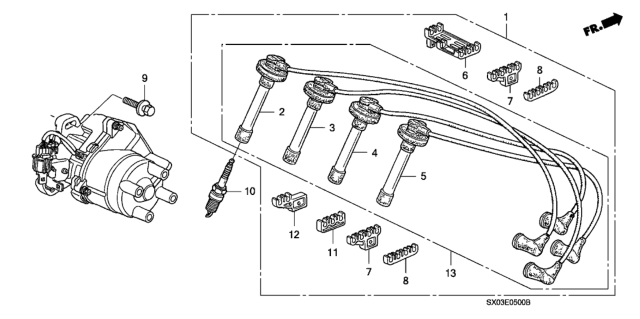 1998 Honda Odyssey Wire, Resistance (No.3) (Sumitomo) Diagram for 32703-PCA-003