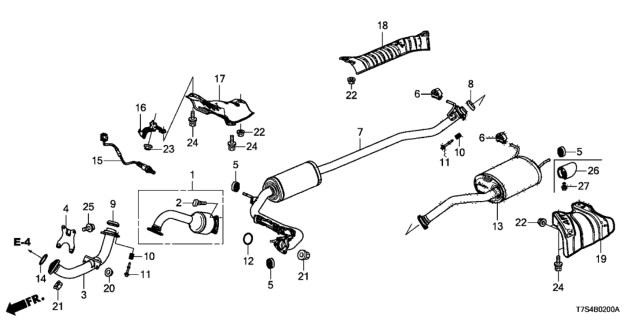 2016 Honda HR-V Converter Diagram for 18150-51M-A00