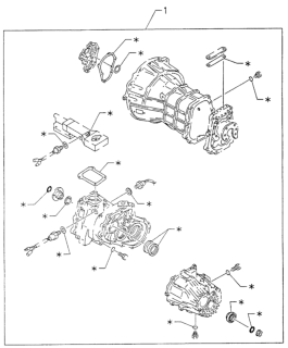 1994 Honda Passport MT Transmission Overhaul Repair Kit (4X4) Diagram