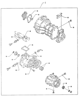 1996 Honda Passport MT Transmission Overhaul Repair Kit (4X4) Diagram