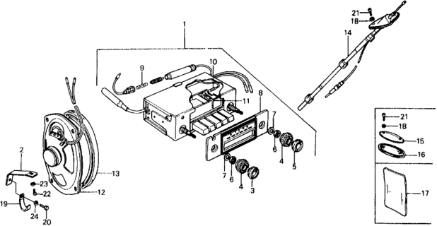 1978 Honda Civic Auto Radio Diagram