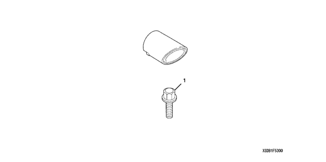 2003 Honda Accord Exhaust Finisher (Gold) (V6) Diagram