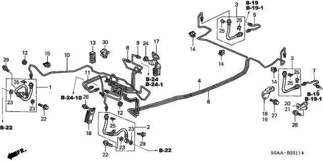 2004 Honda Civic Brake Lines (ABS) Diagram