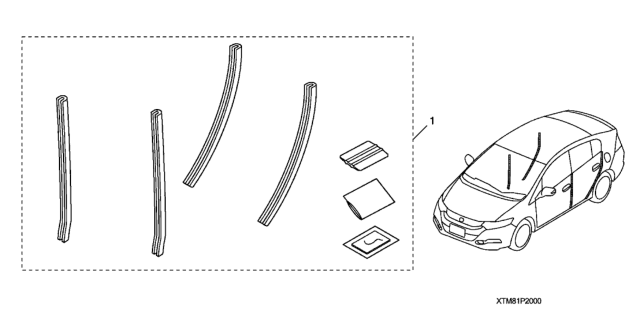 2011 Honda Insight Door Edge Film Diagram