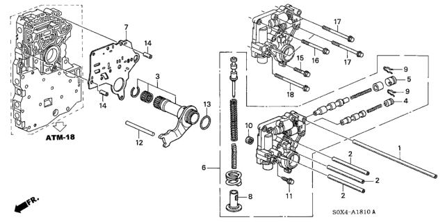 2002 Honda Odyssey 5 Door EXL (LEATHER RES) KA 5AT AT Regulator (5AT) Diagram