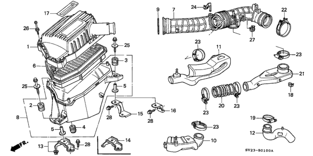 1996 Honda Accord Air Cleaner Diagram