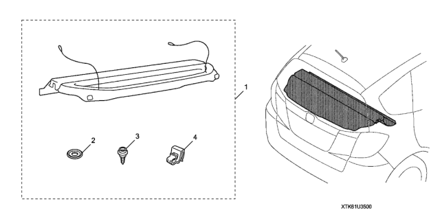 2010 Honda Fit Cargo Cover Diagram