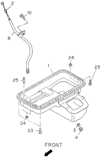 1996 Honda Passport Oil Pan - Oil Dipstick Diagram