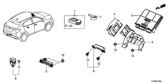 2018 Honda HR-V Smart Unit Diagram