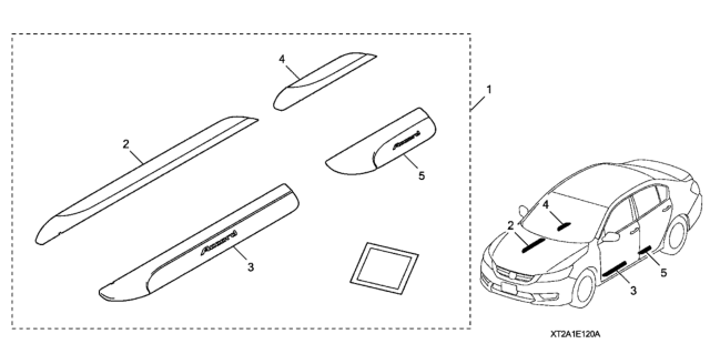 2015 Honda Accord 4 Door LX KL CVT Door Sill Trim Diagram