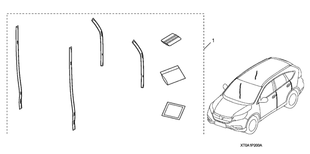 2015 Honda CR-V 5 Door EX (2WD) KA CVT Door Edge Film Diagram