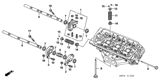 2006 Honda Pilot Valve - Rocker Arm (Front) Diagram