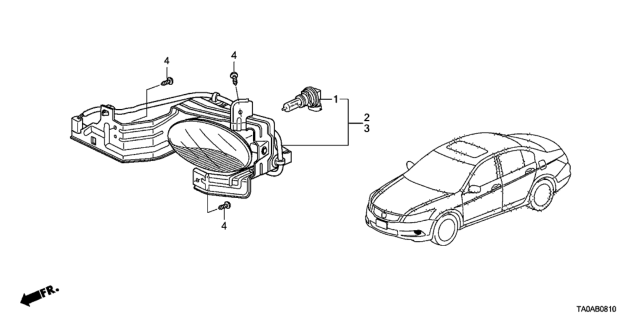 2012 Honda Accord Fog Light, R (Coo) Diagram for 33901-TA0-315