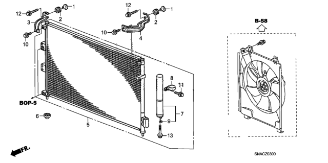 2010 Honda Civic A/C Condenser Diagram 2