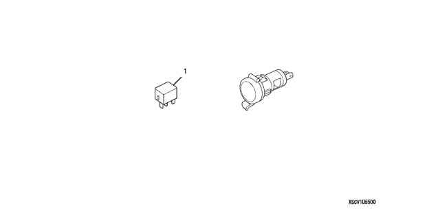 2011 Honda Element 5 Door LX (2WD) KA 5AT Rear Power Outlet Diagram