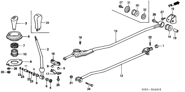 1999 Honda Civic Shift Lever Diagram