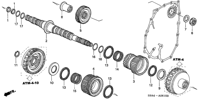 2003 Honda CR-V Shaft, Secondary Diagram for 23230-PRH-020